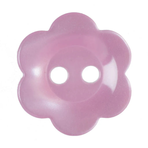 11mm-Pack of 17, Pink Flower Shape Buttons