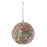 10cm Floral Applique Bauble - Pink