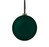 12cm Flocked Bauble - Dark Green