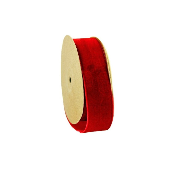 12mm Velvet Ribbon - Red (12mm x 10m)