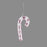 13cm Candy Cane Bauble Pink