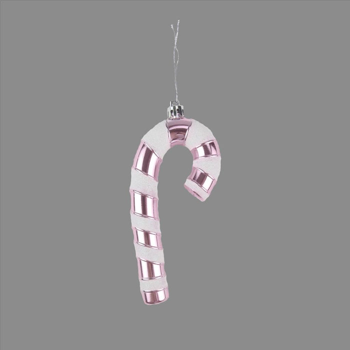 13cm Candy Cane Bauble Pink