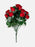 18 Head Red Rose Flower Bush x 55cm