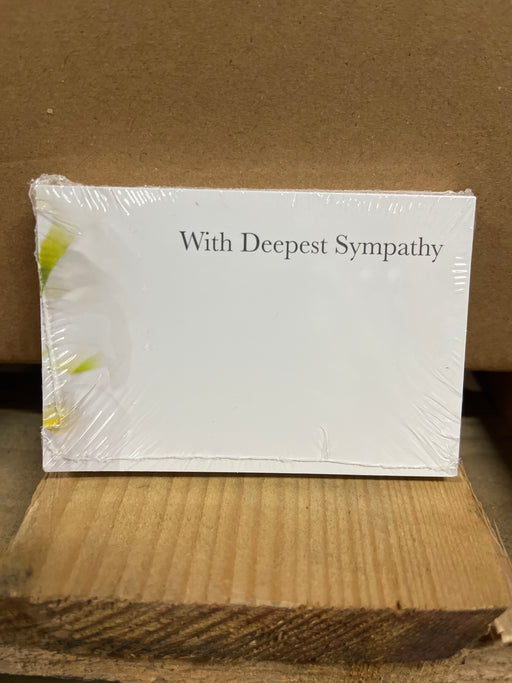 50 Florist Cards With Deepest Sympathy - Calla Lily