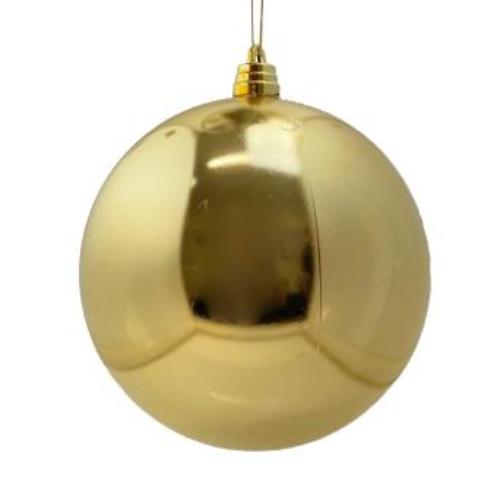 20cm Shiny Bauble - Gold