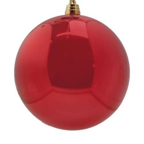 20cm Shiny Bauble - Red