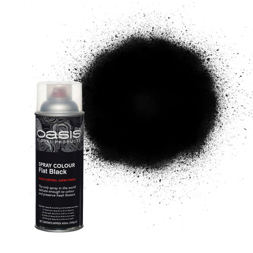 OASIS® Spray Paint Colours - Flat Black   - 400ml