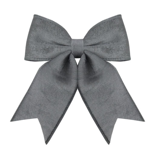 30 x 35cm Velvet Bow - Grey