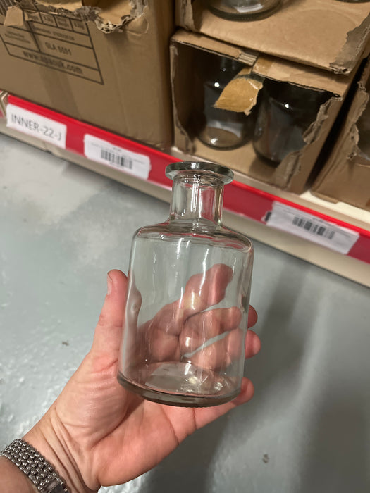 Clear Glass Bottle - D6.8 x H11.8cm