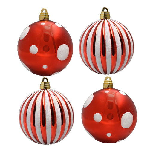 4 x 15cm Candy Cane Baubles