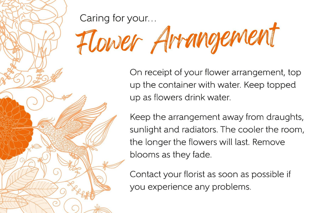 Care Card - Flower Arrangement  x 100