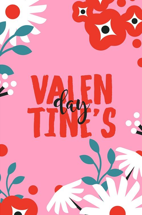 Valentine Florist Message Cards - Modern Valentines Day - Packs of 50