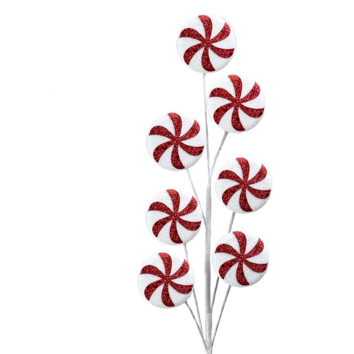 68cm Swirl Candy Stem Red & White