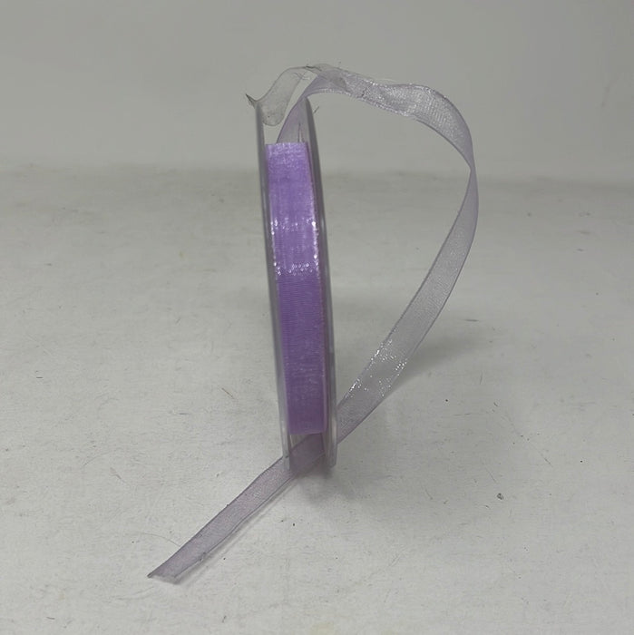 10mm x25m Organza Ribbon - Lilac
