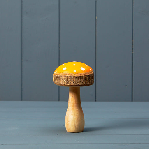 Orange Wooden Mushroom (13.5cm)