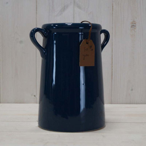 Navy Blue Ceramic Vase