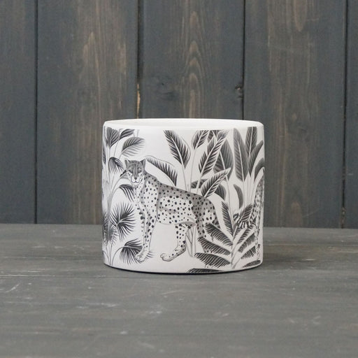 Cheetah Ceramic Pot x 12cm