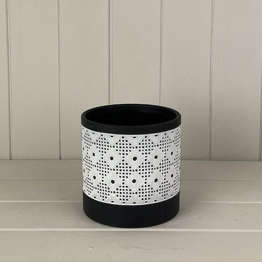 Round Black Small Diamond Dot Pot