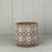 Round Brown Patterned Cement Pot