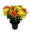 Chrysanthemum Grave Pot - Orange & Yellow