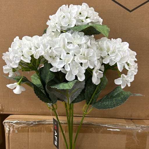 44cm Hydrangea Bush - White