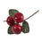 3 Mini glossy Red Apples on Wire - 40 x 125 x 130mm