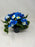 HANDMADE replacement pot with blue geranium
