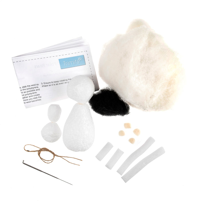 Needle Felting Kit - Polar Bear