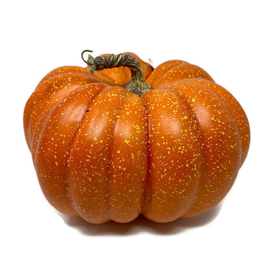 Orange Pumpkin with Rustic Stem 26x15cm