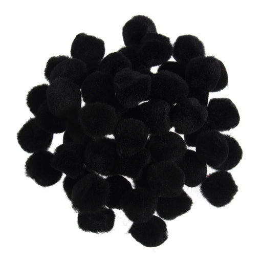 Pom Poms 1.3cm Pack Of 100 - Black