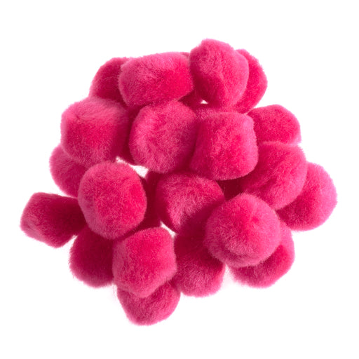 Pom Poms 2.5cm Pack Of 100 - Bright Pink