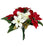 Poinsettia, Carnation & Pine Cone Mixed Foliage Bush x 36cm - Red & Cream