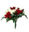 Poinsettia Rose and Pine Cone Mixed Foliage Bush x 36cm - Red & Cream