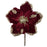 25cm Magnolia Pick  - Dark Red