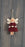 Red Fabric Hanging Angel with Heart x 12cm