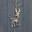 Silver Metal Hanging Reindeer x 10cm