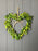 Natural Green Boxwood Leaf Heart Wreath with White Berries 28cm