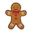 6 x 5cm Christmas Motif - Christmas Gingerbread Man  Iron on