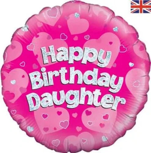 18" Foil Balloon - Happy Birthday Daughter