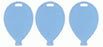 Helium Balloon Shape Balloon Weights x 100  - Baby Blue .