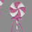 Pink & White Tinsel Candy Cane Swirl Lolly x 48cm