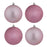 4 x 10cm Christmas Baubles - Pink Blush