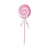 43cm Pink & White Swirl Luxury  Lolly