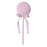 39cm Chenille Pink & White Swirl Decorative Lolly