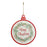 24 x 29cm Embossed Merry Christmas Bauble Metal Hanger