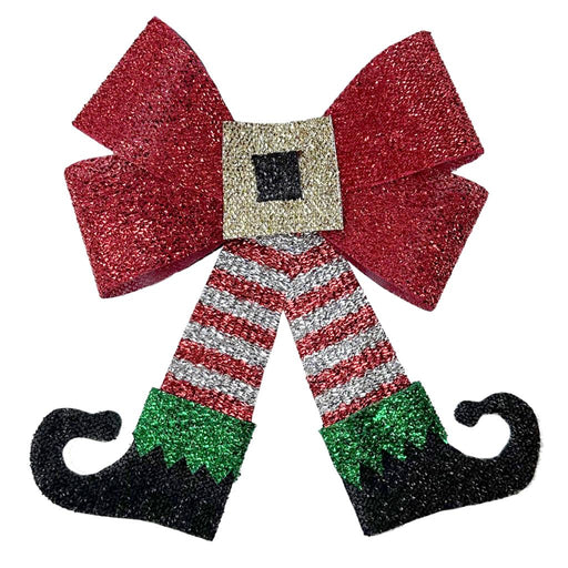 Elf Tinsel Bow 23 x28cm