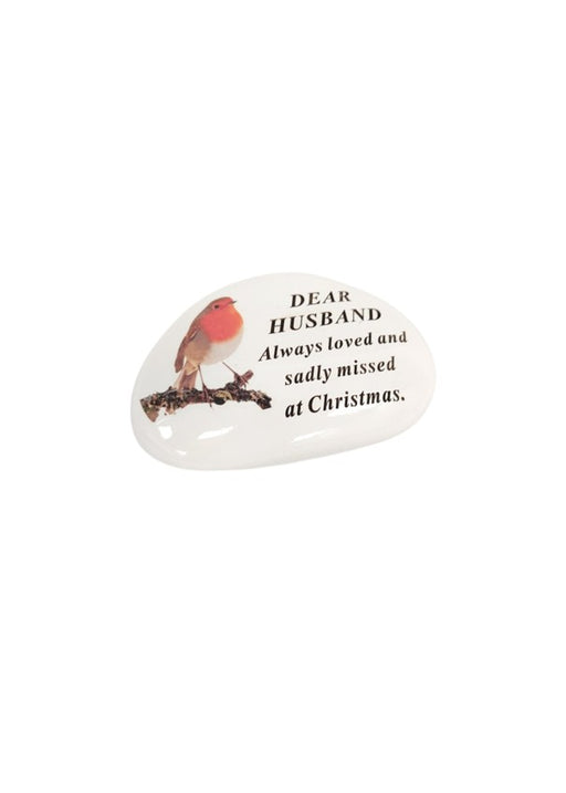 Christmas Robin Pebble - Dear Huband