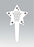 White Plastic Star Memorial Stake - In Loving Memory of a Dear Daughter