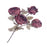 Artificial Dried-Style Rose Spray - Burgundy (4 heads, 54cm long)