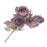 Artificial Dried-Style Rose Spray - Mauve (4 heads, 54cm long)